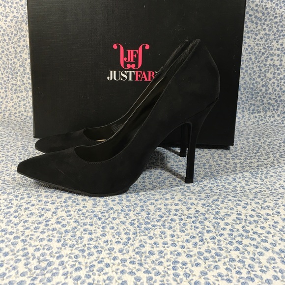 JustFab Shoes - JustFab Karmen Black Suede pump